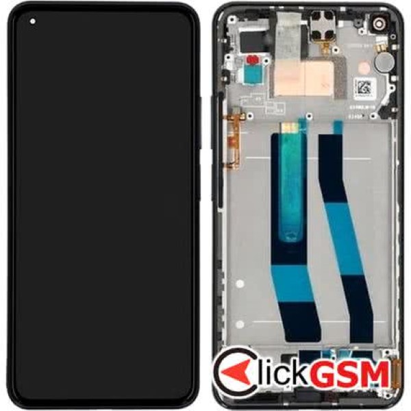 Piesa Display Original Cu Touchscreen Si Rama Black Xiaomi Mi 11 Lite 5g Km0