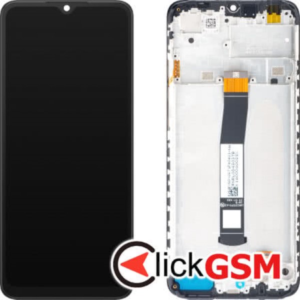 Piesa Piesa Display Original Cu Touchscreen Si Rama Gri Inchis Xiaomi Redmi 10c 1t2m