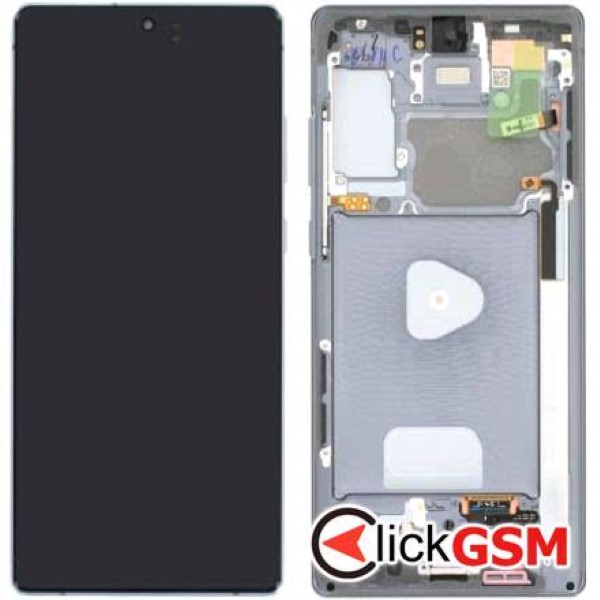 Piesa Piesa Display Original Cu Touchscreen Si Rama Gri Samsung Galaxy Note20 337f