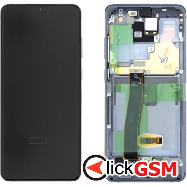 Piesa Piesa Display Original Cu Touchscreen Si Rama Gri Samsung Galaxy S20 Ultra 5g 2doy