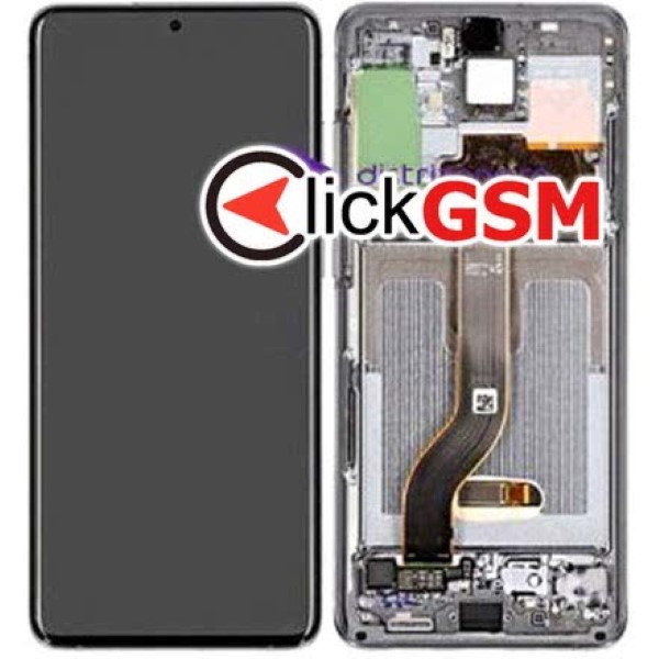 Piesa Piesa Display Original Cu Touchscreen Si Rama Gri Samsung Galaxy S20.plus Qbl