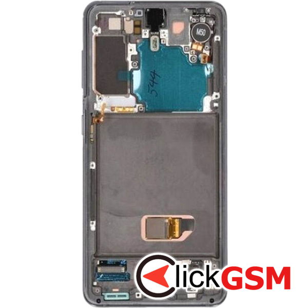 Piesa Display Original Cu Touchscreen Si Rama Gri Samsung Galaxy S21 5g 40o0