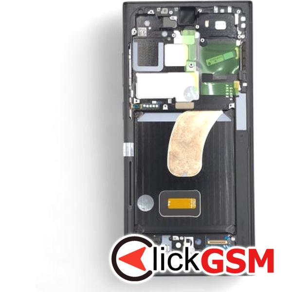 Piesa Display Original Cu Touchscreen Si Rama Gri Samsung Galaxy S23 Ultra 40rm