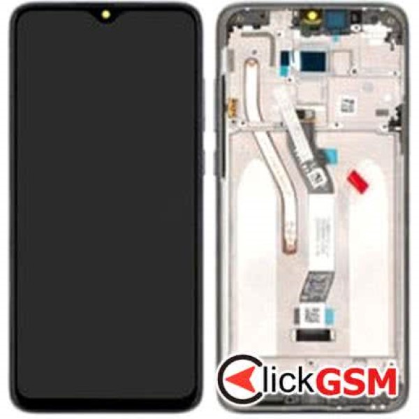 Piesa Piesa Display Original Cu Touchscreen Si Rama Gri Xiaomi Redmi Note 8 Pro 1g1b