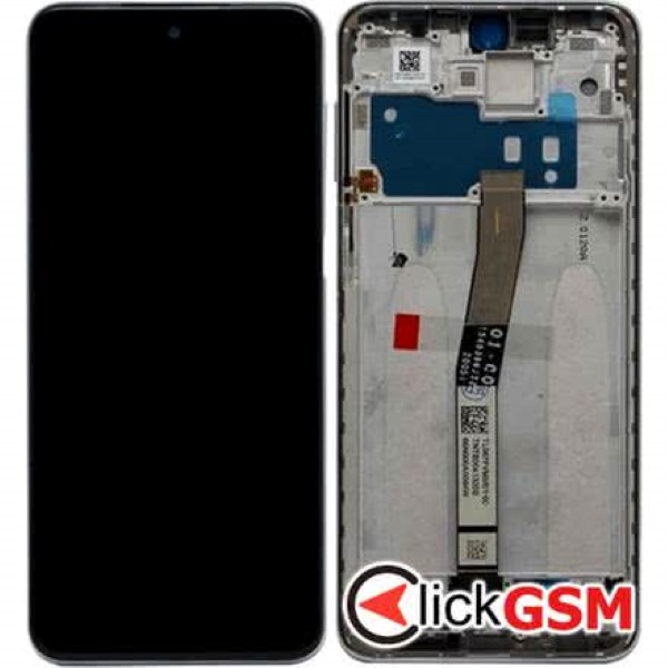 Piesa Display Original Cu Touchscreen Si Rama Gri Xiaomi Redmi Note 9 Pro 1f7n