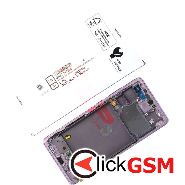 Piesa Display Original Cu Touchscreen Si Rama Lavender Samsung Galaxy S20 Fe 4ksq