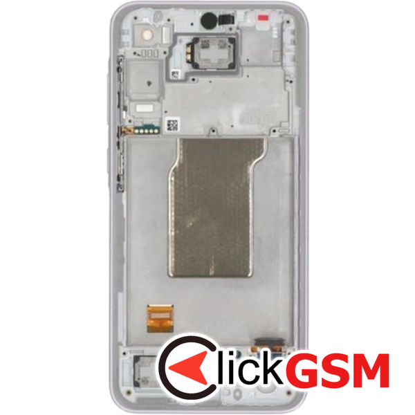 Piesa Piesa Display Original Cu Touchscreen Si Rama Lila Samsung Galaxy A35 2d1v