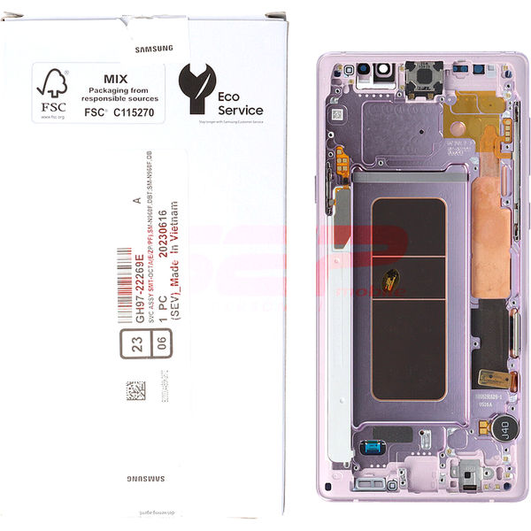 Samsung Galaxy Note9 · LCD+Touchscreen cu Rama Samsung Galaxy Note9 / Note 9 / N960 PURPLE Service Pack