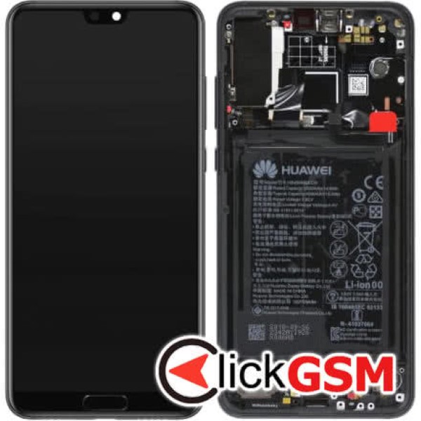 Piesa Piesa Display Original Cu Touchscreen Si Rama Negru Huawei P20 Pro 43jc