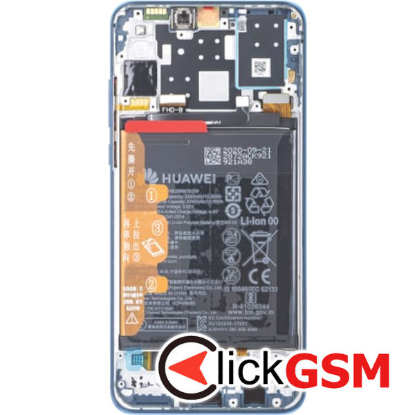 Piesa Display Original Cu Touchscreen Si Rama Negru Huawei P30 Lite 4pip