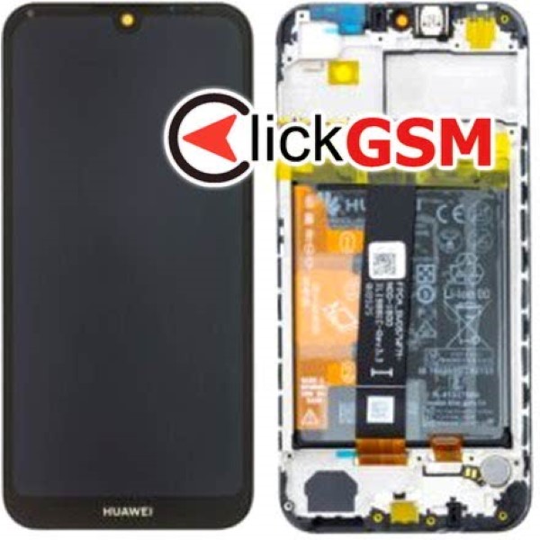 Piesa Display Original Cu Touchscreen Si Rama Negru Huawei Y5 2019 1p6w