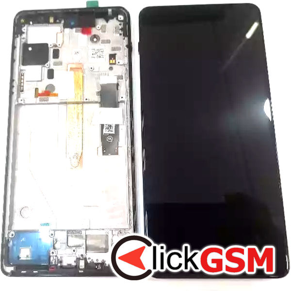 Piesa Display Original Cu Touchscreen Si Rama Negru Motorola Edge 20 Pro 31ol