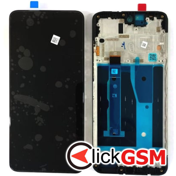 Piesa Piesa Display Original Cu Touchscreen Si Rama Negru Motorola Moto E6s 2f37