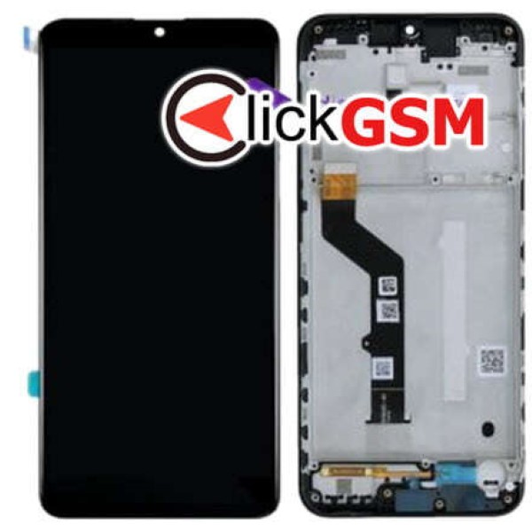 Piesa Piesa Display Original Cu Touchscreen Si Rama Negru Motorola Moto E7 Plus 1717