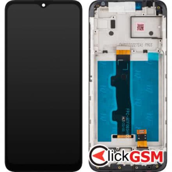 Piesa Display Original Cu Touchscreen Si Rama Negru Motorola Moto E7 Power 1w55