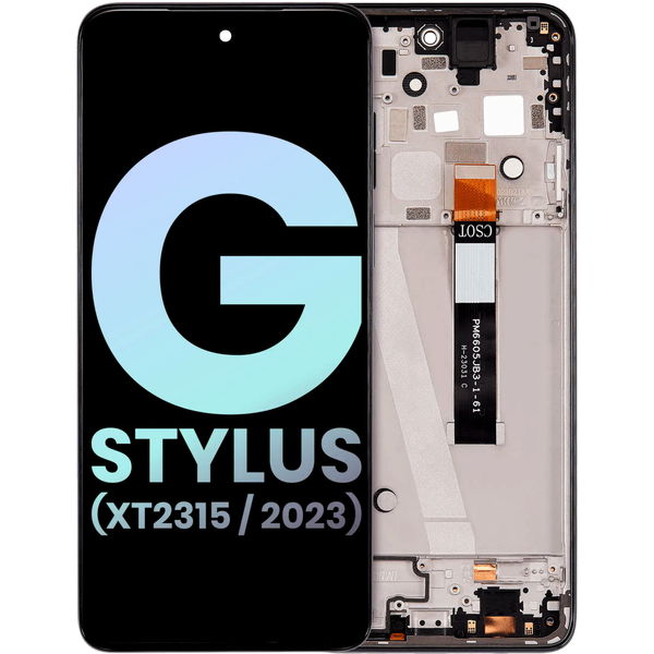 Motorola Moto G Stylus 2023 · LCD Assembly With Frame For Motorola Moto G Stylus 5G (XT2315 / 2023) (Genuine OEM) (Cosmic Black)