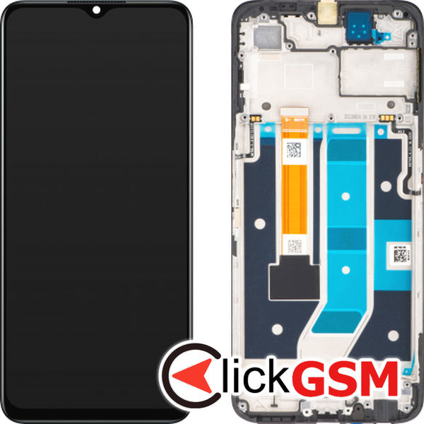 Piesa Piesa Display Original Cu Touchscreen Si Rama Negru Oppo A78 5g 41s9