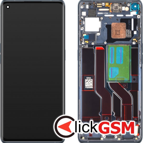 Piesa Display Original Cu Touchscreen Si Rama Negru Oppo Find X3 Neo 264j