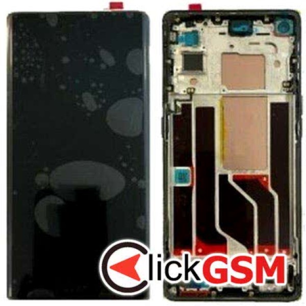 Piesa Piesa Display Original Cu Touchscreen Si Rama Negru Oppo Reno6 Pro 5g 3c24