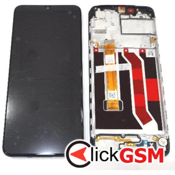 Piesa Piesa Display Original Cu Touchscreen Si Rama Negru Realme C3 Pxy