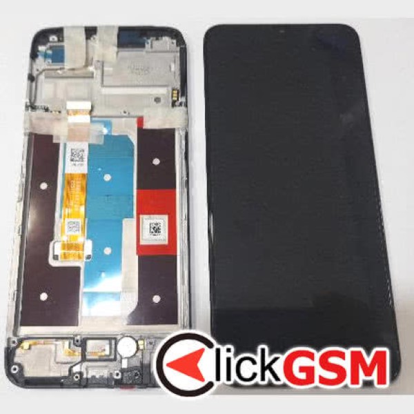 Piesa Piesa Display Original Cu Touchscreen Si Rama Negru Realme C35 Slh