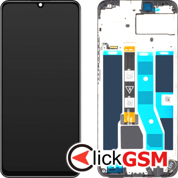 Piesa Piesa Display Original Cu Touchscreen Si Rama Negru Realme C53 3d1s