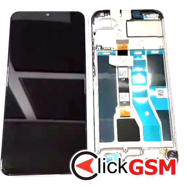 Piesa Piesa Display Original Cu Touchscreen Si Rama Negru Realme C53 Tos