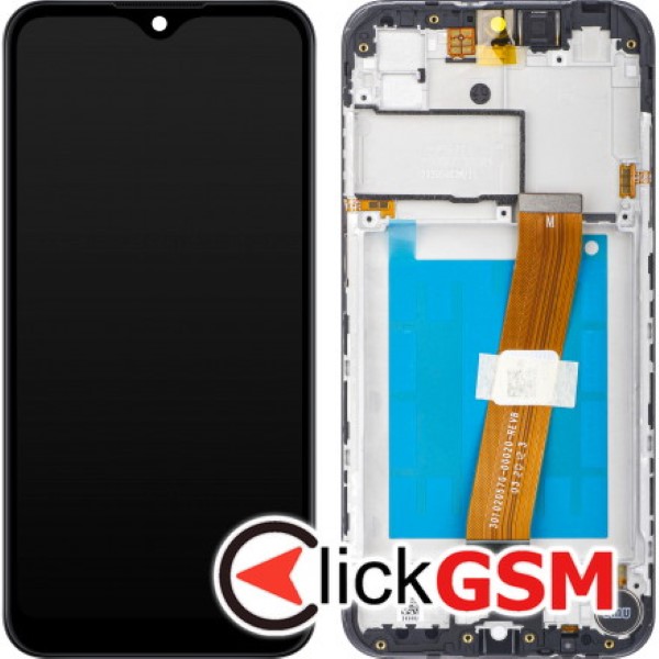 Piesa Display Original Cu Touchscreen Si Rama Negru Samsung Galaxy A01 T1h