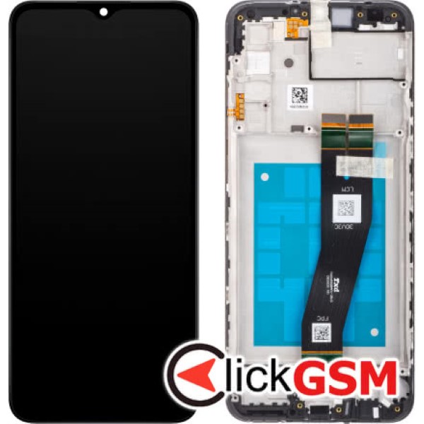 Piesa Piesa Display Original Cu Touchscreen Si Rama Negru Samsung Galaxy A02s Kgp