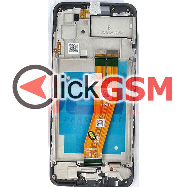 Piesa Piesa Display Original Cu Touchscreen Si Rama Negru Samsung Galaxy A03 4l1b