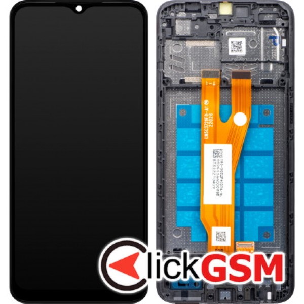 Piesa Piesa Display Original Cu Touchscreen Si Rama Negru Samsung Galaxy A03 Core 1der