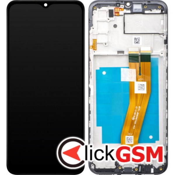 Piesa Piesa Display Original Cu Touchscreen Si Rama Negru Samsung Galaxy A03s Pt8