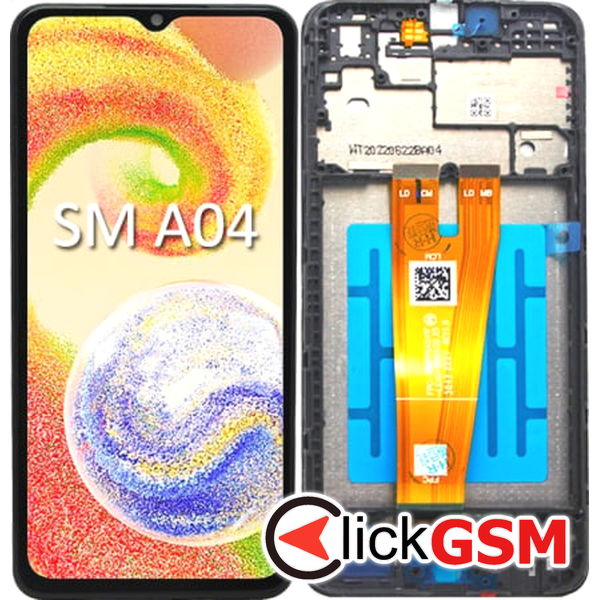 Piesa Piesa Display Original Cu Touchscreen Si Rama Negru Samsung Galaxy A04 Aqa