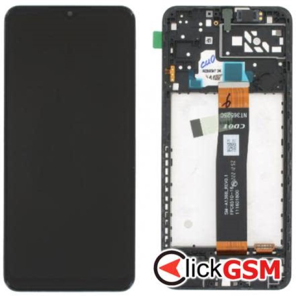 Piesa Piesa Display Original Cu Touchscreen Si Rama Negru Samsung Galaxy A04s 2wly