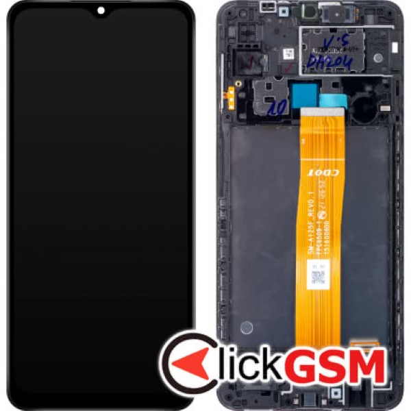 Piesa Piesa Display Original Cu Touchscreen Si Rama Negru Samsung Galaxy A12 T1z