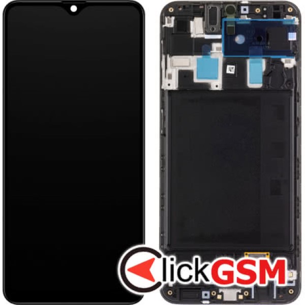 Piesa Piesa Display Original Cu Touchscreen Si Rama Negru Samsung Galaxy A20 Bko