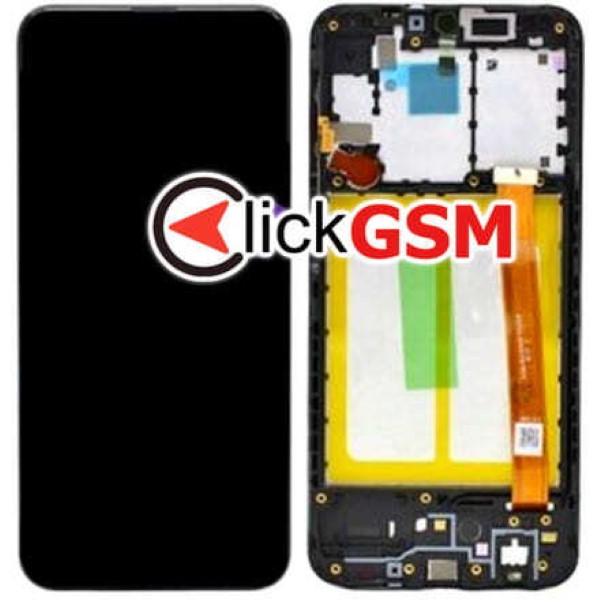 Piesa Display Original Cu Touchscreen Si Rama Negru Samsung Galaxy A20e Q0v