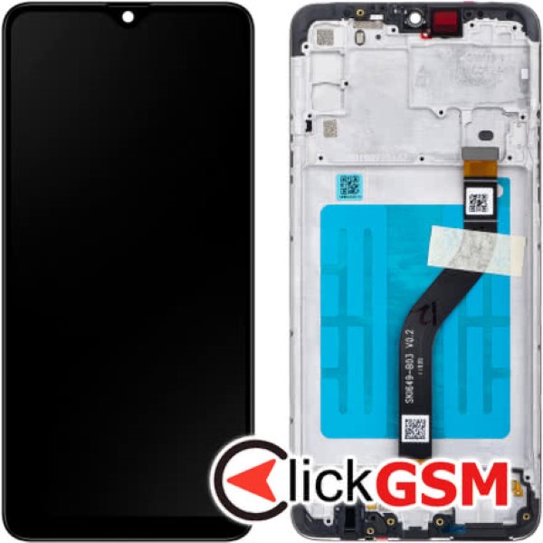 Piesa Piesa Display Original Cu Touchscreen Si Rama Negru Samsung Galaxy A20s D4t