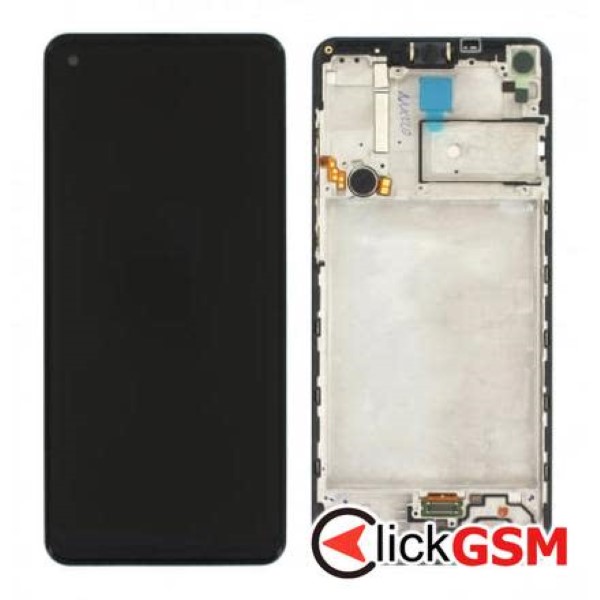 Piesa Piesa Display Original Cu Touchscreen Si Rama Negru Samsung Galaxy A21s 2wm2