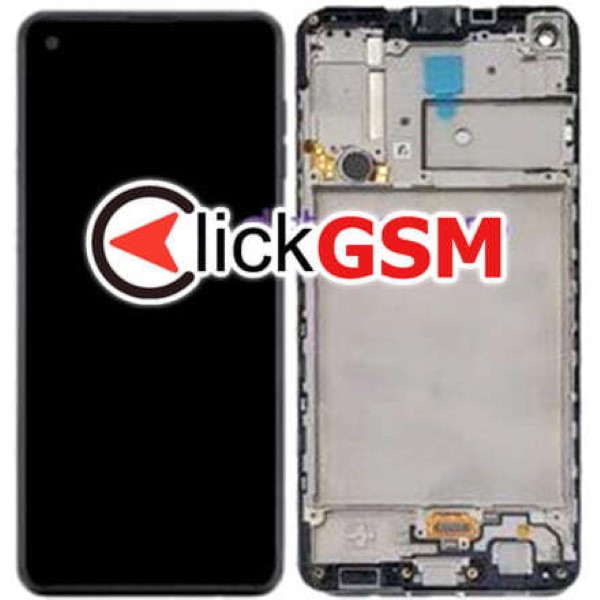 Piesa Piesa Display Original Cu Touchscreen Si Rama Negru Samsung Galaxy A21s Pyv