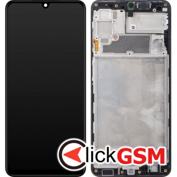 Piesa Piesa Display Original Cu Touchscreen Si Rama Negru Samsung Galaxy A22 13pj