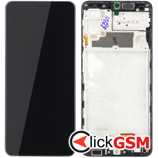 Piesa Piesa Display Original Cu Touchscreen Si Rama Negru Samsung Galaxy A22 2djn