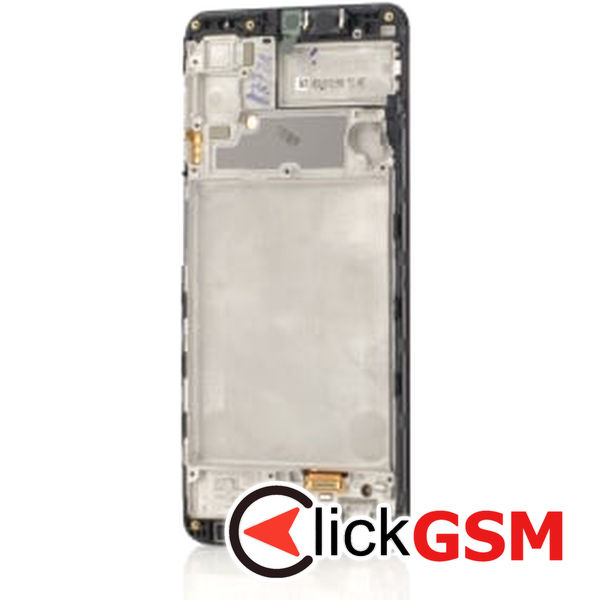 Piesa Piesa Display Original Cu Touchscreen Si Rama Negru Samsung Galaxy A22 Fjp