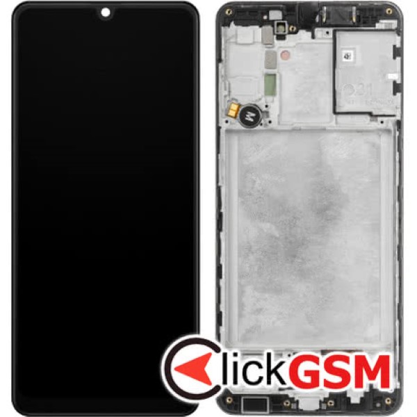 Piesa Display Original Cu Touchscreen Si Rama Negru Samsung Galaxy A31 Egb