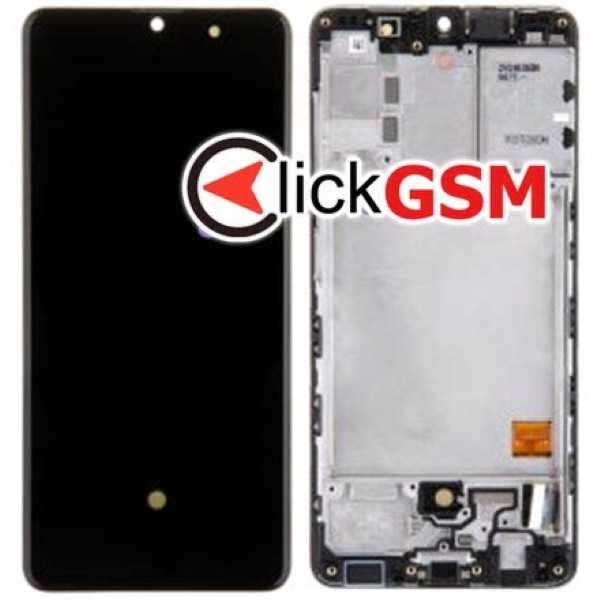 Piesa Display Original Cu Touchscreen Si Rama Negru Samsung Galaxy A41 Pyw