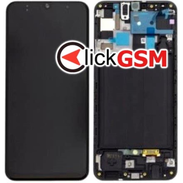 Piesa Display Original Cu Touchscreen Si Rama Negru Samsung Galaxy A50 1a4j