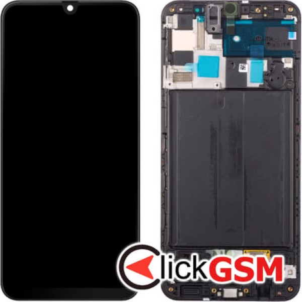 Piesa Display Original Cu Touchscreen Si Rama Negru Samsung Galaxy A50 Ebp