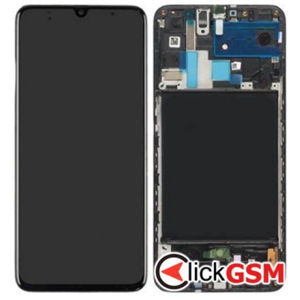 Piesa Piesa Display Original Cu Touchscreen Si Rama Negru Samsung Galaxy A70 2wom