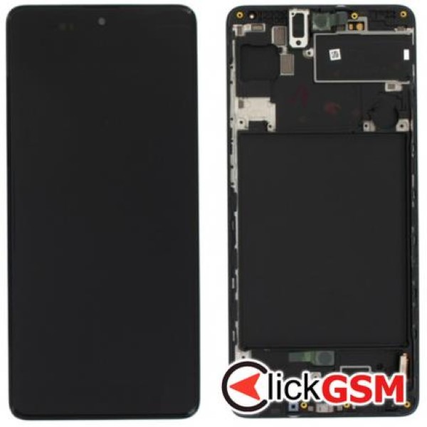 Piesa Piesa Display Original Cu Touchscreen Si Rama Negru Samsung Galaxy A71 2woj