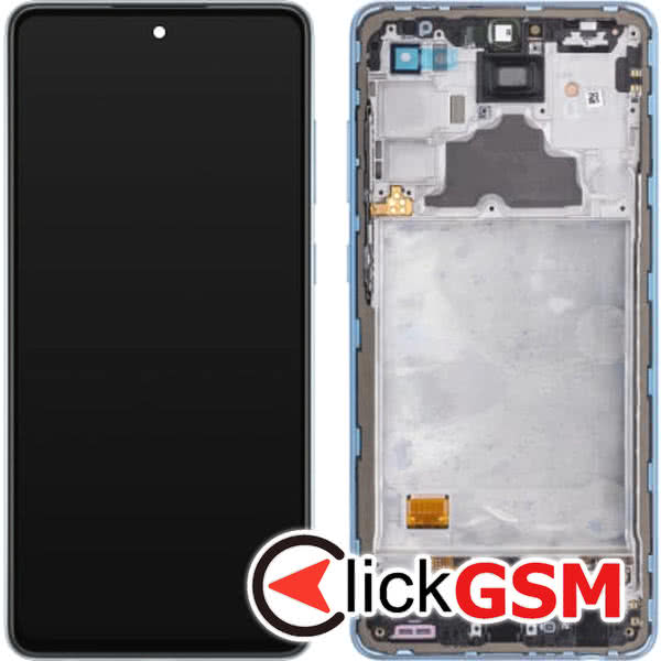 Piesa Display Original Cu Touchscreen Si Rama Negru Samsung Galaxy A72 121a